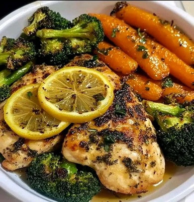 Ürtidega kana sidruni ja köögiviljadega